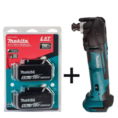 Makita DTM51Z 18V Cordless Multi-Tool Kit – Featuring Two 5.0Ah Batteries (Blue)